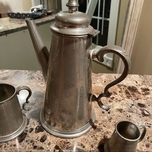 Antique Pewter English Tea Set